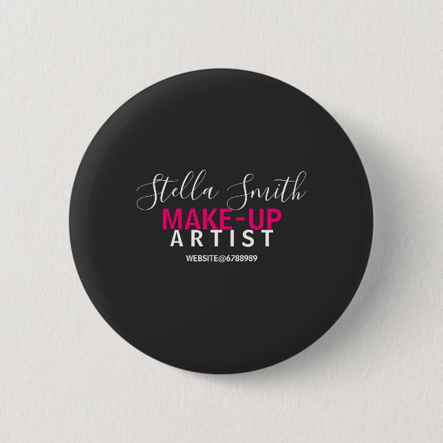 Personalised Makeup Artist Standard 6 Cm Round Badge (Front)