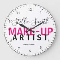 Personalised Makeup Artist Standard clock