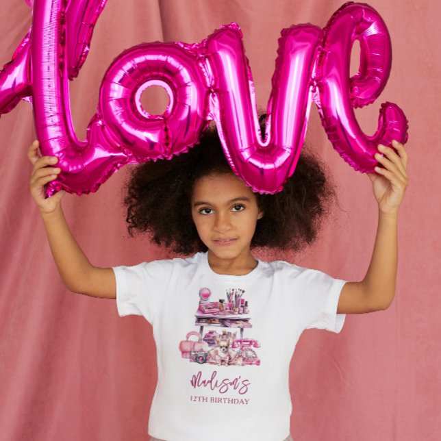 Personalised Makeup Birthday Party T-Shirt (Creator Uploaded)