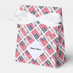 Personalised Malaysia Flag Tiled Favour Box