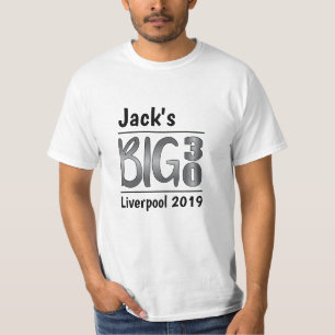 Personalised Male 30th Birthday T-Shirt