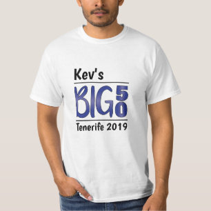 Personalised Male 50th Birthday T-Shirt