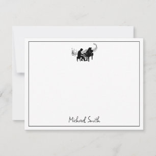 Personalised Male Piano Player - Pianist Music Card