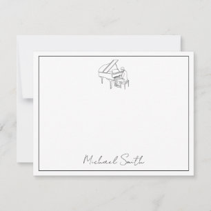 Personalised Male Piano Player - Pianist Music Card
