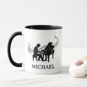 Personalised Male Piano Player - Pianist Music Mug