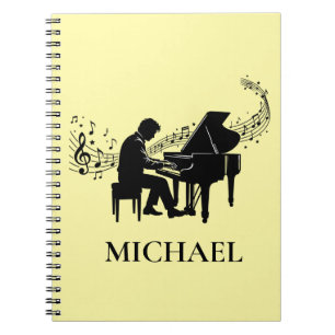 Personalised Male Piano Player - Pianist Music Not Notebook