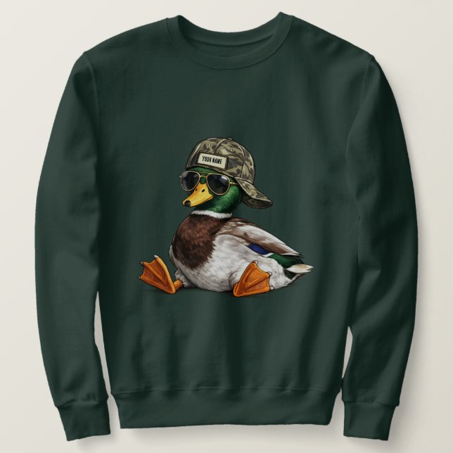 Personalised Mallard Duck — Funny Valentine’s Day  Sweatshirt (Design Front)