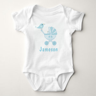 Personalised Mama Bird and Baby Carriage Baby Bodysuit