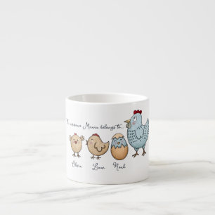 Personalised Mama Chicken Chicks – Custom Names  Espresso Cup