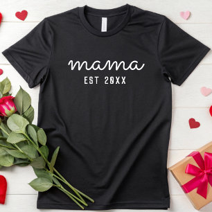 Personalised Mama Est Soon To Be Mummy New Mum T-Shirt