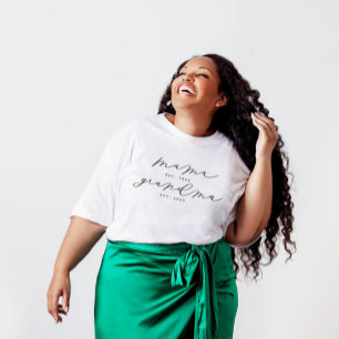 Personalised Mama/Grandma Cute Calligraphy Shirt