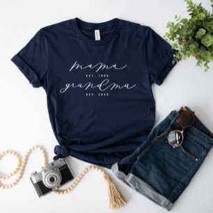 Personalised Mama/Grandma Cute Calligraphy Shirt