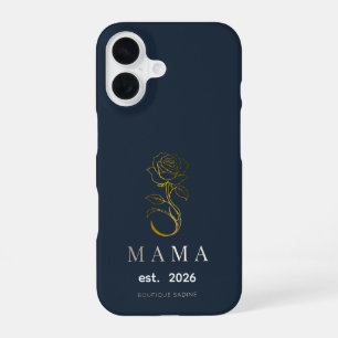 Personalised MAMA Rose Navy iPhone Case