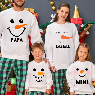 Personalised MAMA Snowman Matching Family Hoodie