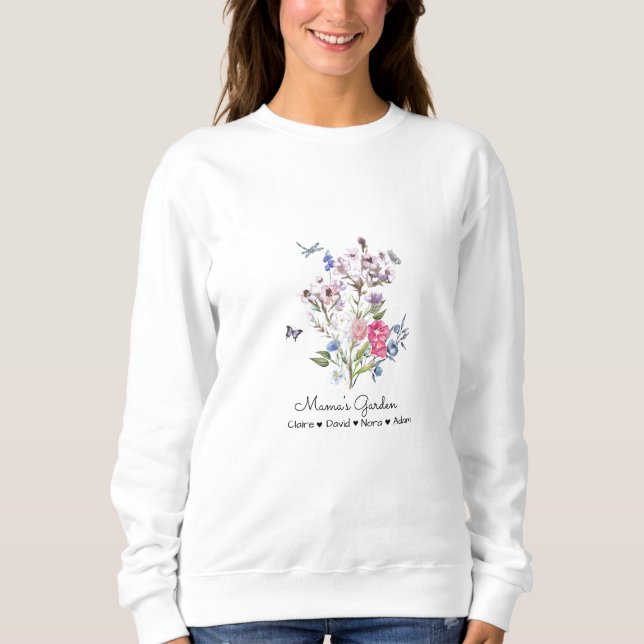 Personalised Mama's Garden Sweatshirt (Front)