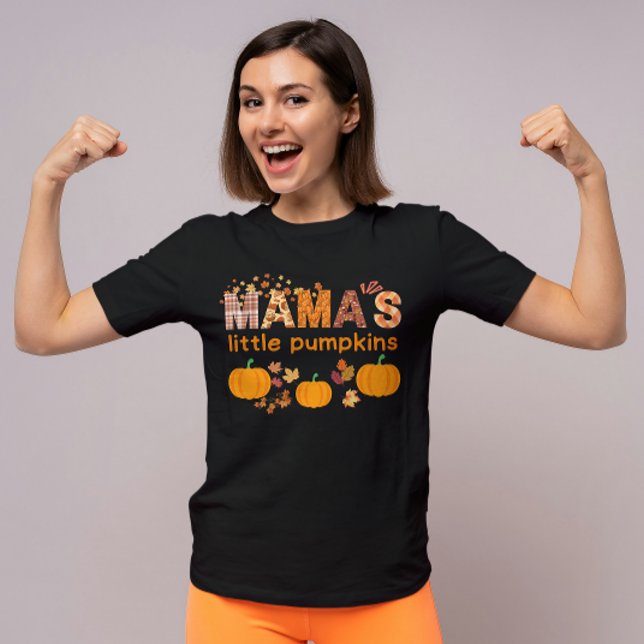 Personalised Mama's Little Pumpkins Cute Fall Mum T-Shirt (Creator Uploaded)