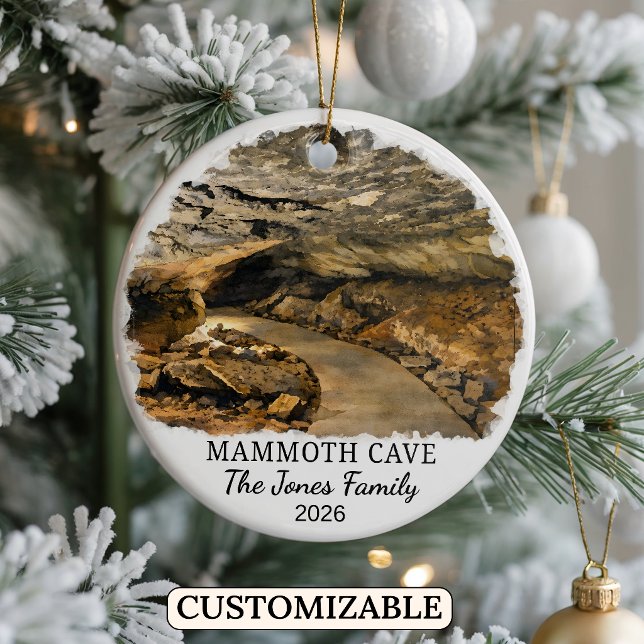 Personalised Mammoth Cave National Park, Kentucky Ceramic Tree Decoration (Creator Uploaded)