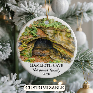 Personalised Mammoth Cave National Park, Kentucky Ceramic Tree Decoration