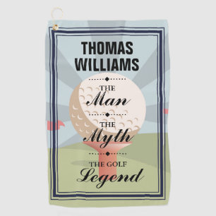 Personalised Man Myth Legend Classic Golf Towel