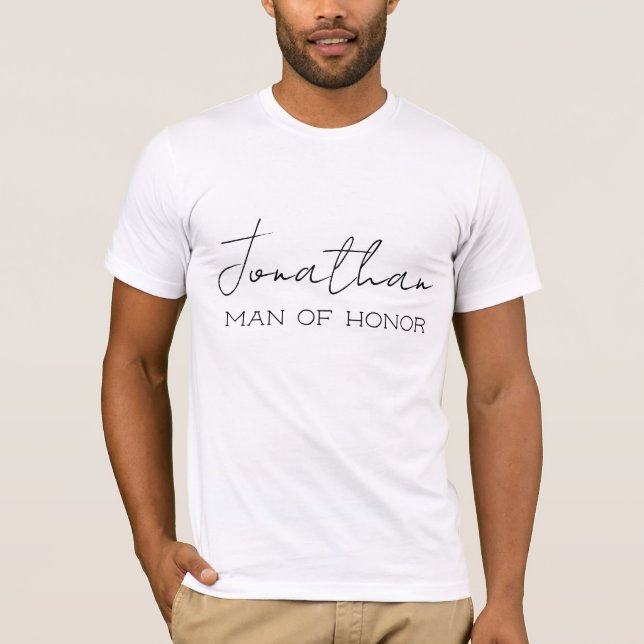 Personalised Man of Honour  T-Shirt (Front)