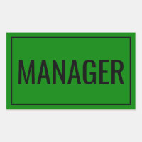 Personalised Manager Stickers for Work Supplies