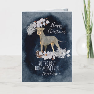 Personalised Manchester Terrier Christmas Holiday Card