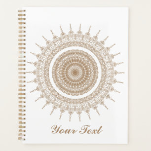 Personalised Mandala Bohemian White Boho Planner