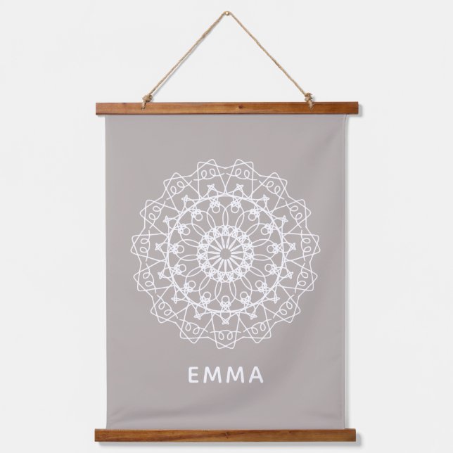 Personalised Mandala Dorm Room Wall Hanging Tapestry (Front)