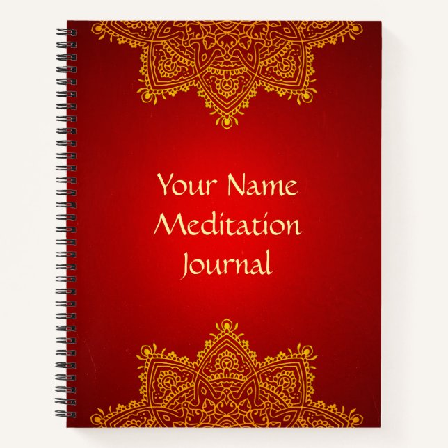 Personalised Mandala Meditation Journal (Front)
