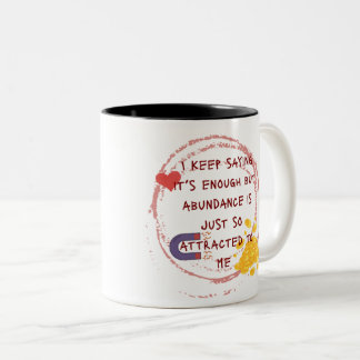 Personalised Manifestation Funny Abundance Gift Two-Tone Coffee Mug