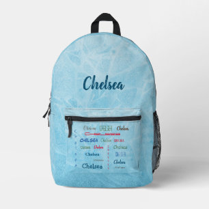 Personalised Many Name Custom Watercolor Frost Printed Backpack