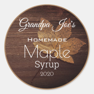 Personalised Maple Leaf Label