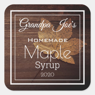 Personalised Maple Leaf Label