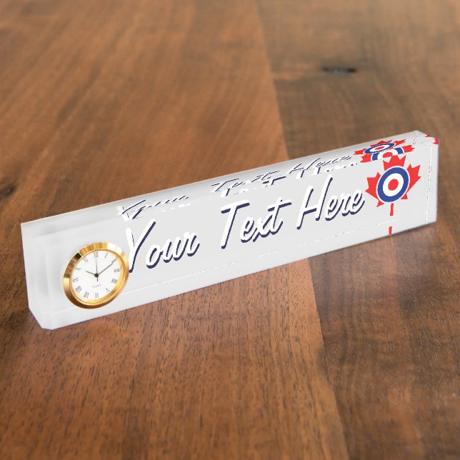 Personalised Maple Leaf Roundel Mod CANADA Nameplate (Side)