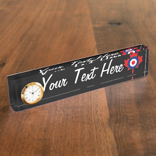 Personalised Maple Leaf Roundel Mod CANADA Nameplate (Side)