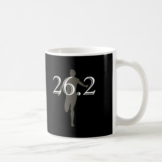 Personalised Marathon Runner 26.2 Keepsake Black Coffee Mug (Right)