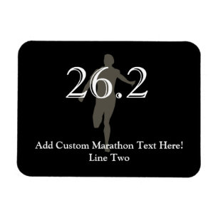 Personalised Marathon Runner 26.2 Keepsake Magnet