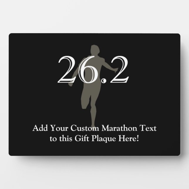 Personalised Marathon Runner 26.2 Keepsake Plaque (Front)