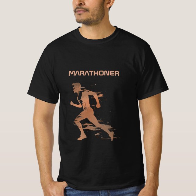 Personalised Marathon Runner Gift T-Shirt (Front)