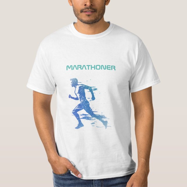 Personalised Marathon Runner Gift T-Shirt (Front)