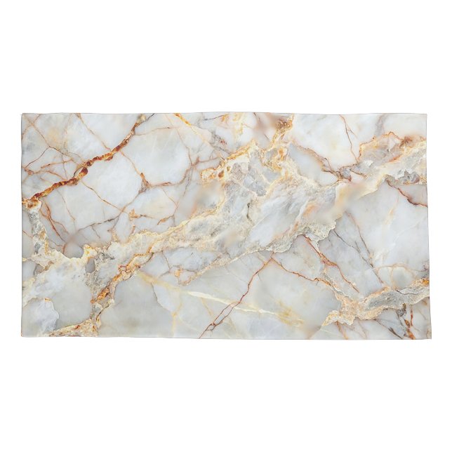 Personalised Marble Agate Elegant Custom Gift Pillowcase (Back)