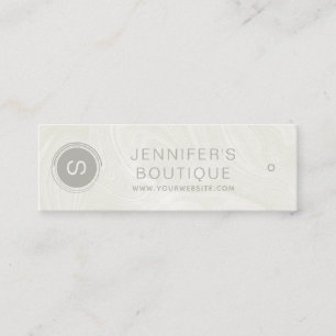 Personalised Marble Clothing Size Branding Calling Card