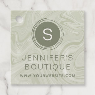 Personalised Marble Clothing Size Branding Favour Tags