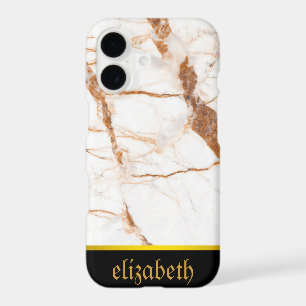 personalised Marble Pattern and Faux Gold Foil