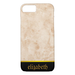 personalised Marble Pattern and Faux Gold Foil Case-Mate iPhone Case