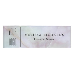Personalised Marble Small Name Badge
