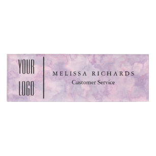Personalised Marble Small Name Badge