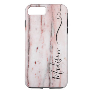 Personalised Marble Swirl Phone Case Pink