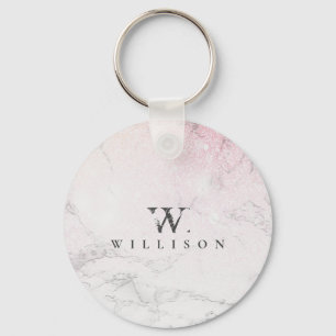 Personalised Marble with glitter details Key Ring