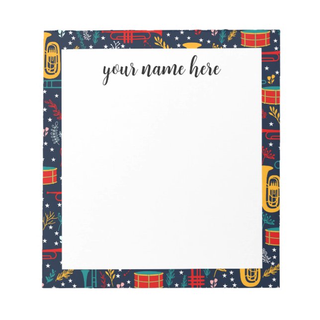 Personalised Marching Band Notepad (Front)